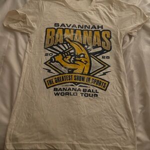 Savannah Bananas Kids Graphic T-Shirt - White and Yellow
